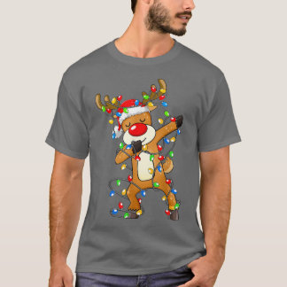 T-shirt Dabbing Reindeer Père Noël Noël Enfants garçons Da