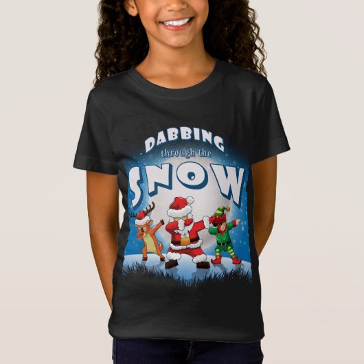 T-Shirt Dabbing Santa Claus Elf Reindeer Escadron de Noël  (Devant)