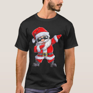 T-shirt Dabbing Santa Claus Noël garçons Hommes Drôle Noël