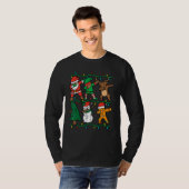 T-shirt Dabbing Santa Elf Reindeer Dab Xmas PJs Christmas (Devant entier)