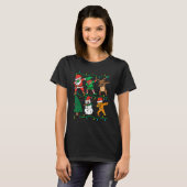 T-shirt Dabbing Santa Elf Reindeer Dab Xmas PJs Christmas (Devant entier)