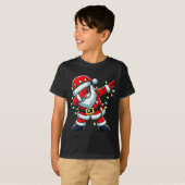 T-shirt Dabbing Santa Xmas Lights Funny Christmas Men Wome (Devant entier)