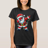 T-shirt Dabbing Santa Xmas Lights Funny Christmas Men Wome (Devant)