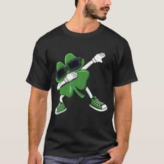 T-shirt Dabbing Shamrock St Patrick_s Day Funny Boys Girls