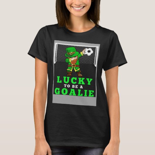T-shirt Dabbing Shenanigans Leprechaun Unicorn Soccer Goal (Devant)