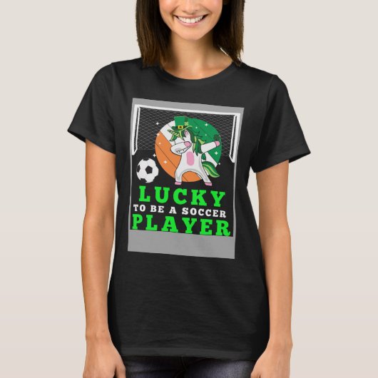 T-shirt Dabbing Shenanigans Leprechaun Unicorn Soccer Play (Devant)