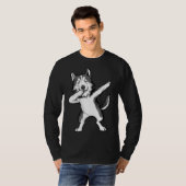 T-shirt Dabbing Siberian Husky Chukcka Big Dog Dab Danse (Devant entier)