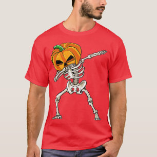 T-shirt Dabbing Skeleton Citrouille Dance Citrouille Dab H