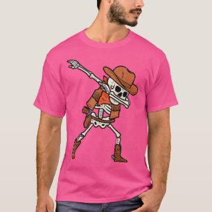 T-shirt Dabbing Skeleton Cowboy Dab Halloween Costume Homm