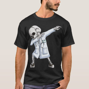 T-shirt Dabbing Skeleton docteur Halloween costume hommes