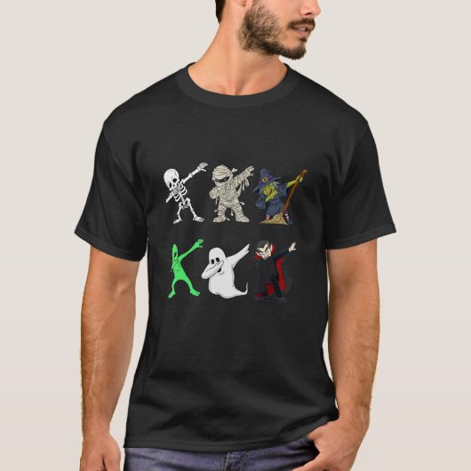 T-shirt Dabbing Skeleton Et Monstres Dracula Dabula Dab Da (Devant)