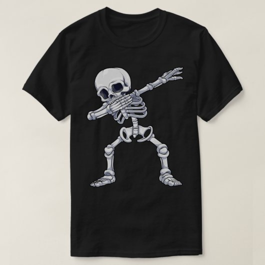 T-shirt Dabbing Skeleton Halloween Costume amusant Déplais (Design devant)