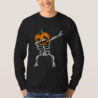 T-shirt Dabbing Skeleton Halloween Ghost Party Costume Pum