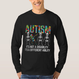 T-shirt Dabbing Skeleton Not A Disability Sensibilisation
