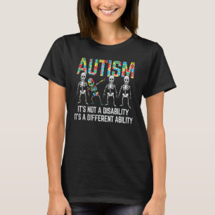 T-shirt Dabbing Skeleton Not A Disability Sensibilisation