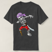 T-shirt Dabbing Skeleton Pirate Cadeau Halloween Kids Joll (Design devant)