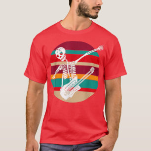 T-shirt Dabbing Skeleton Rock & Roll Musique acoustique de