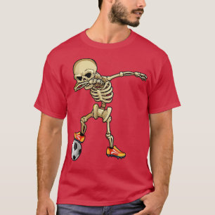 T-shirt Dabbing Skeleton Soccer Costume d'Halloween Garçon