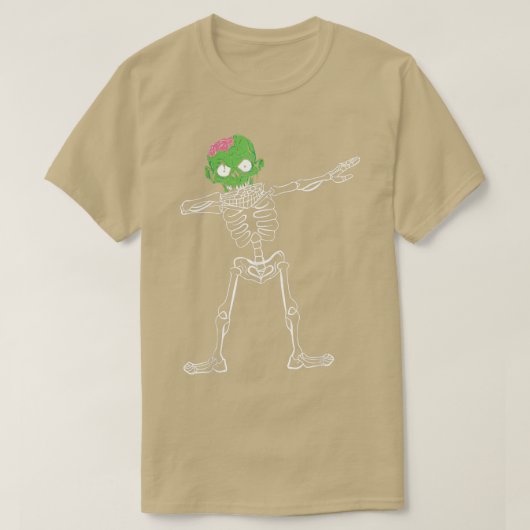 T-shirt Dabbing Skeleton Zombie Joyeux Costumes Halloween (Design devant)