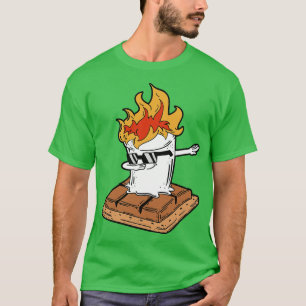 T-shirt Dabbing Smore Marshmallow Funny Dab Dance Camping