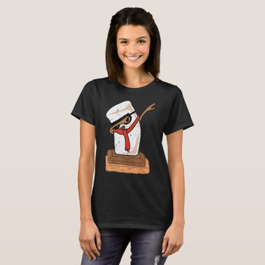 T-shirt Dabbing S'mores Smores Marshmallow Camping Aliment (Devant entier)