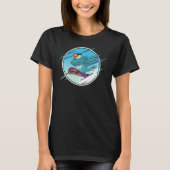 T-shirt Dabbing Snowboard Parrot I Blue Monk Parakeet Quak (Devant)
