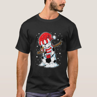 T-shirt Dabbing Snowman balle de football Noël Père Noël G