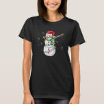 T-shirt Dabbing Snowman Père Noël Christmas Tree Lights Ga<br><div class="desc">Dabbing Snowman Père Noël Christmas Tree Lights Garçons Filles Noël.</div>