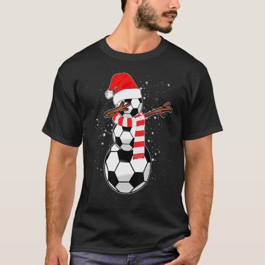 T-shirt Dabbing Snowman Soccer (Devant)