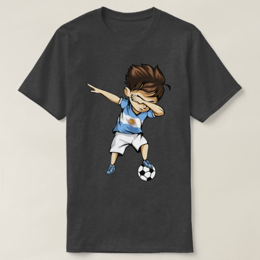T-shirt Dabbing Soccer Argentina Jersey - Foo argentin (Design devant)