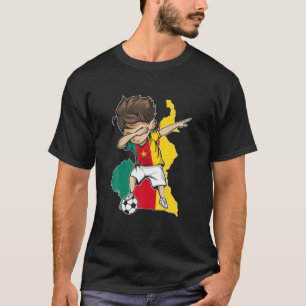 T-shirt Dabbing Soccer Boy Cameroon Jersey - Cameroun Cart