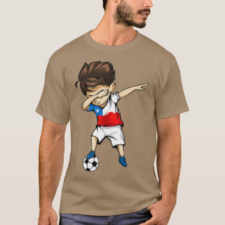 T-shirt Dabbing Soccer Boy Chile Jersey - Chilienne Footba