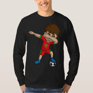 T-shirt Dabbing Soccer Boy Maroc Drapeau Maures Paix Moori