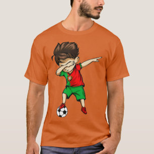 T-shirt Dabbing Soccer Boy Portugal Jersey Portugais Foo