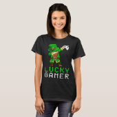 T-shirt Dabbing St Paddy's Day Video Gaming Leprechaun Gre (Devant entier)