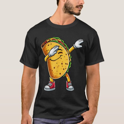 T-shirt Dabbing Taco Cinco De Mayo Drôle Nourriture Mexica (Devant)