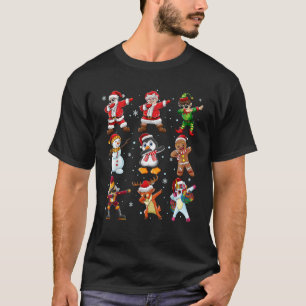 T-shirt Dabbing Team Père Noël Mme Claus Penguin Elf Chris