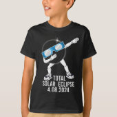 T-shirt Dabbing Total Solar Eclipse 04.08.2024 Fun Dab Boy (Devant)