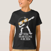T-shirt Dabbing Total Solar Eclipse 04.08.2024 Fun Dab Boy (Devant)