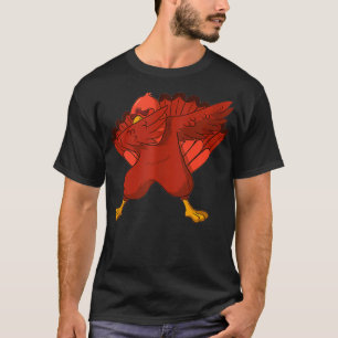 T-shirt Dabbing Turkey Thanksgiving Day Boys Kids Men