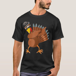 T-shirt Dabbing Turquie Thanksgiving garçons Enfants Homme