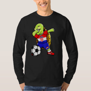 T-shirt Dabbing Turtle Croatie Fans de football Jersey Cro