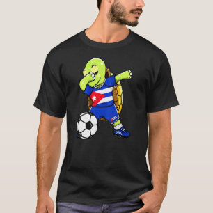 T-shirt Dabbing Turtle Cuba Fans de football Jersey Footb 
