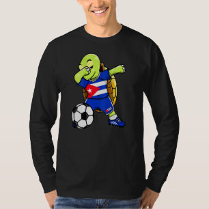 T-shirt Dabbing Turtle Cuba Fans de football Jersey Footb 
