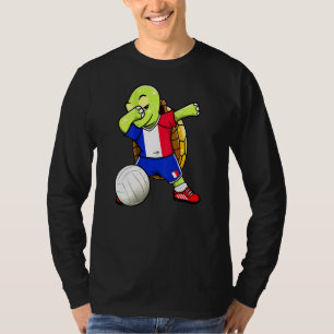 T-shirt Dabbing Turtle France Volleyball Fans Jersey Franc