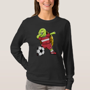 T-shirt Dabbing Turtle Lettonie Fans de football Jersey La