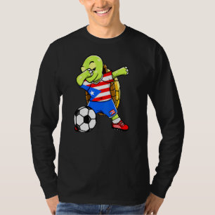 T-shirt Dabbing Turtle Porto Rico Soccer Fans Jersey Drape