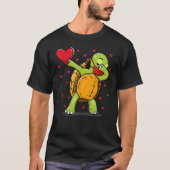 T-shirt Dabbing Turtle Visage Masque Dab Danse Valentine (Devant)