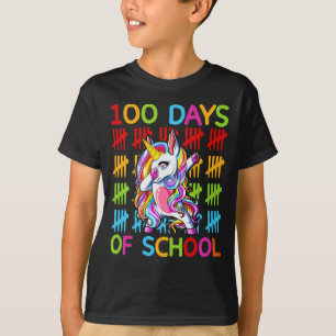 T-shirt Dabbing Unicorn 100 Jours d'école Retour à l'école