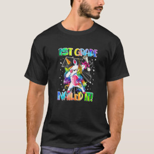 T-shirt Dabbing Unicorn 1er grade Cap Gown Gir